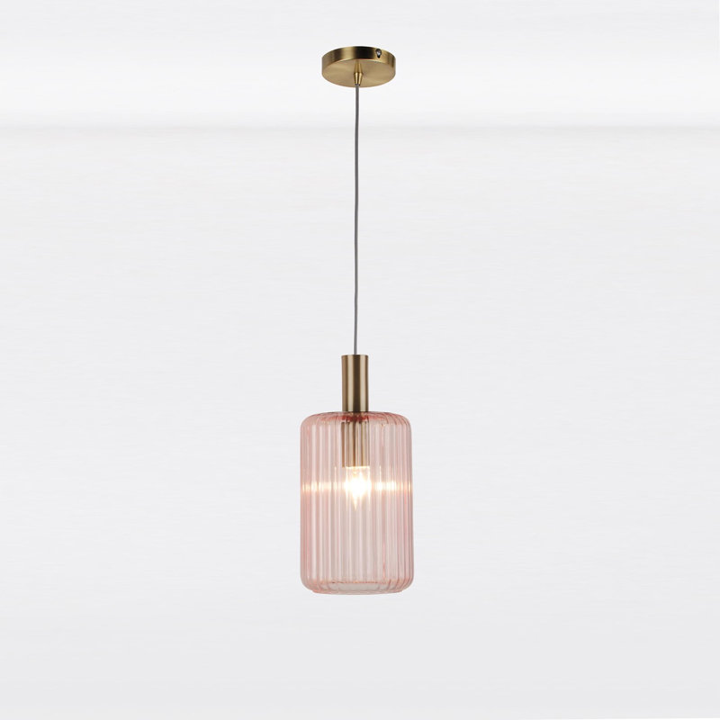 Colberg 1 - Light Cylinder Pendant, Blush Pink/Gold