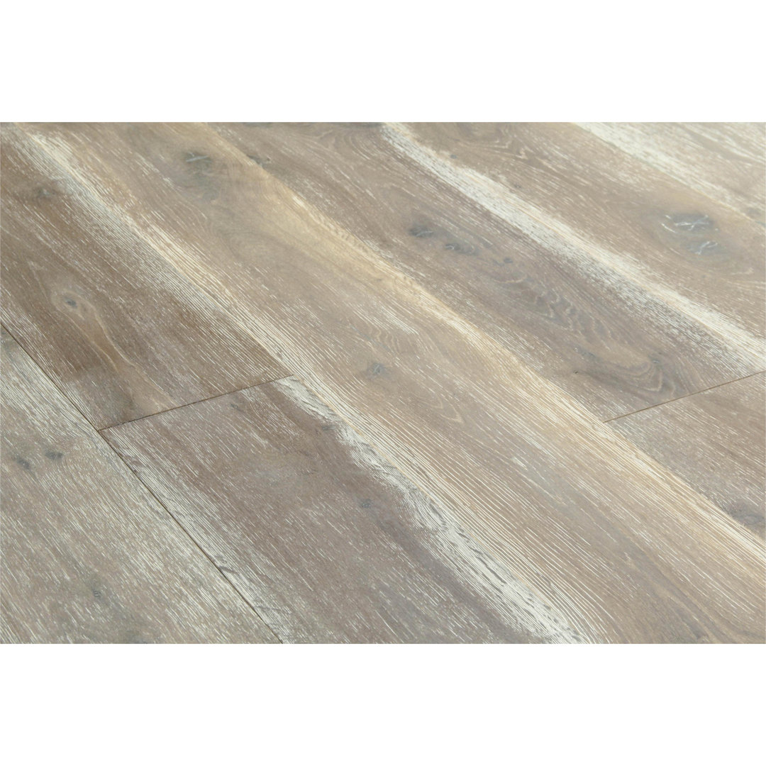 E630 Oak Double Smoked Brushed White Oiled Engineered Wood Flooring 1900x240x20/6mm