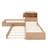 L-Shaped 3-In-1 Combination Daybed With Trundle & Drawer, Built-In Desk & Led Downlight-6305530