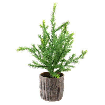 Arbre de Noël pin artificiel moyen en pot 12 po - non éclairé