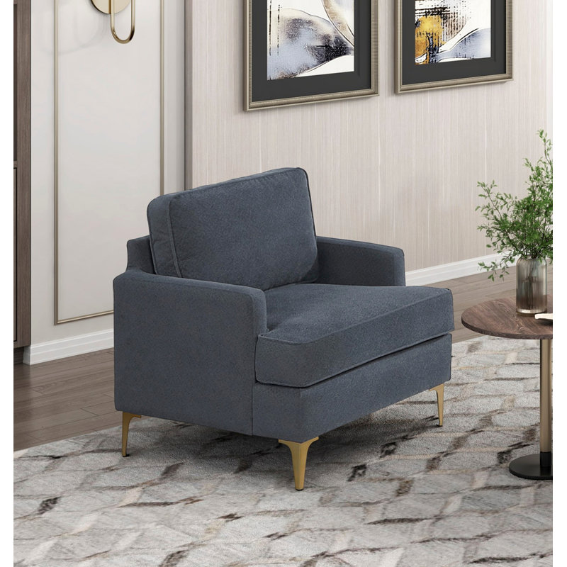 Chaise d'appoint 1pc Chenille, Gris foncé