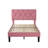 Pink Twin Size Velvet Upholstered Platform Bed Frame with Diamond Tufted Headboard, No Box Spring Needed-812015934-805318852