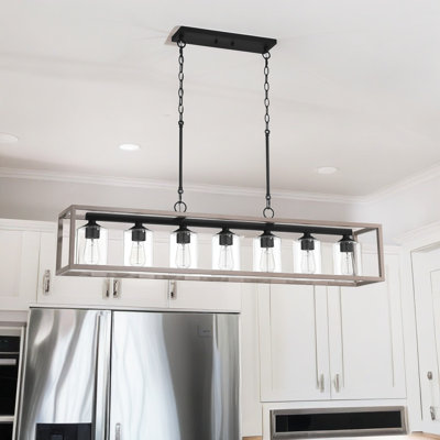 Elutheria 7-Light Dimmable Rectangle Chandelier