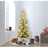 Kamas Flocked Fraser Fir Slim Artificial Christmas Tree