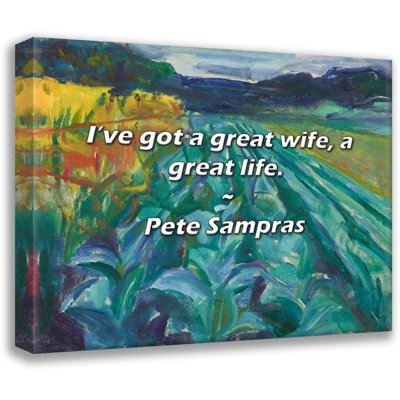 Citation de Pete Sampras: «Ive a grande épouse, une belle vie.