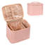 Trousse de maquillage, grande trousse de voyage, trousses de maquillage pour femmes, trousse de rangement de sac de maquillage lavable - Grand rose