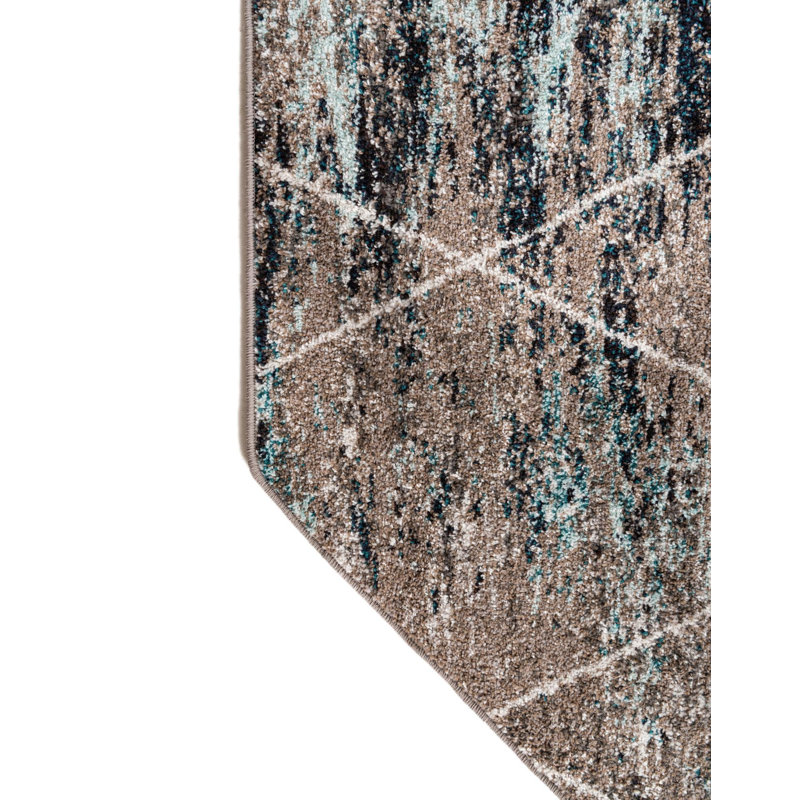 Tapis gris Johnstonville, Octogone 5 pi 3 po x 5 pi 3 po
