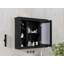 Armoire de rangement murale avec miroir et tablettes ouvertes-1809207750