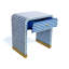 Table de chevet courbée Bone Inlay