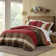 Boulder Striped Microsuede Plush Comforter Set in Farmhouse Style
