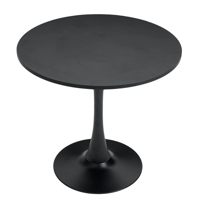 Metal Base Dining Table, Black