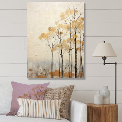 Harmonous Beige Tree, reproduction d'art sur toile