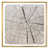 Toile avec cadre flottant or