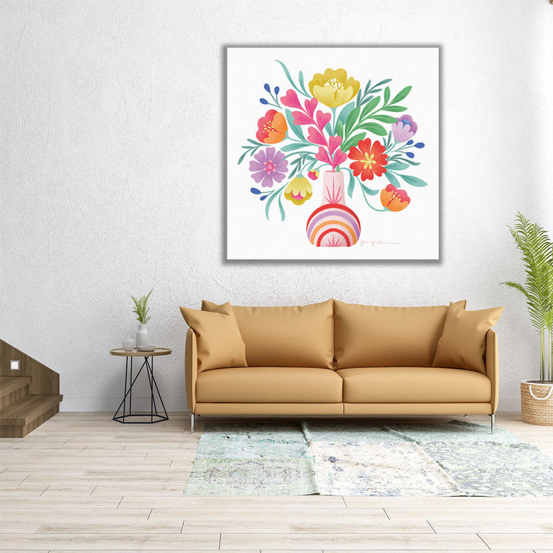 «Bold Bouquet», reproduction d'art sur toile, H 12 po x l 12 po