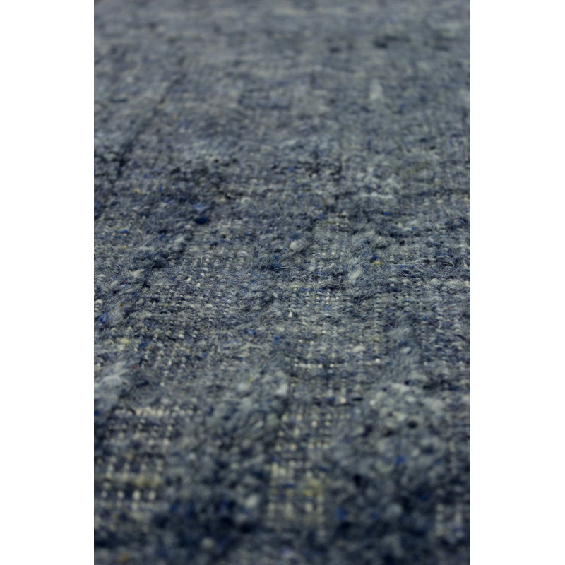 Tapis rectangulaire en laine fabriqué à la main Sound Waves, Rectangle 10 pi 3 po x 13 pi 11 po