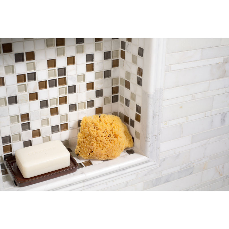 Concord 0.75 in. x 0.75 in. Grid Stone Tile, Peace