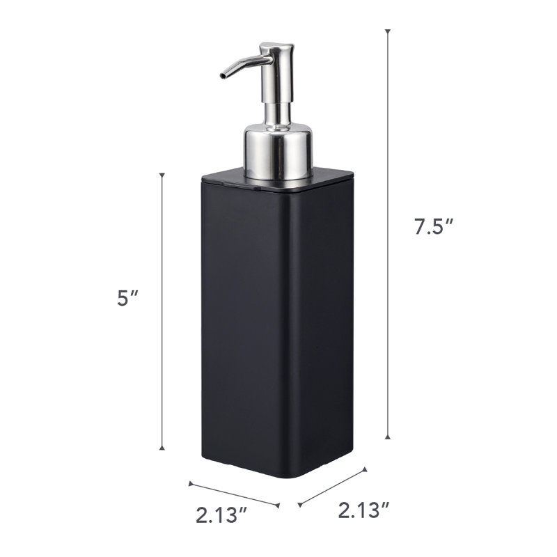 Black Minimalist Hand Soap Dispenser with Sleek Design