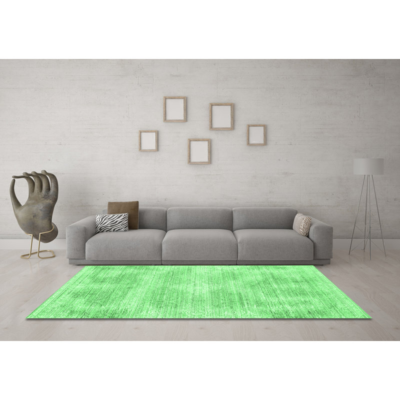 Anabelli Washable Abstract Indoor Rug, Round 3'