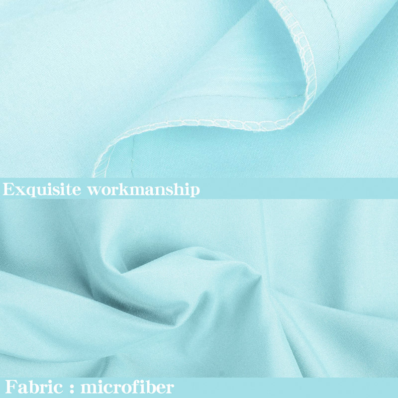 Taies d'oreiller de lit, 1800 taies d'oreiller en microfibre brossée avec fermeture à enveloppe - NTBAY, Bleu clair, Standard