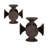 Balanced Harmony Dark Wooden Sculptures, Set/2