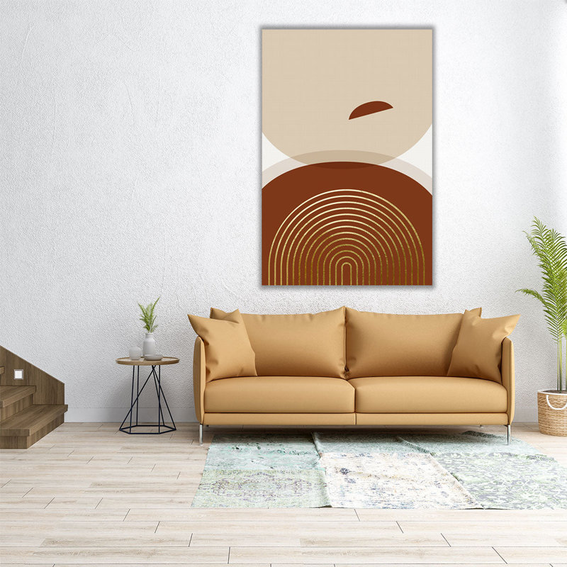 Mid Century Boho Minimalist 3 - reproduction d'art sur toile, H 24 po x l 16 po