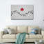 Ensemble de 1 tableau sur toile « Chemin de pierre et feuilles rouges »-130526362-130526363