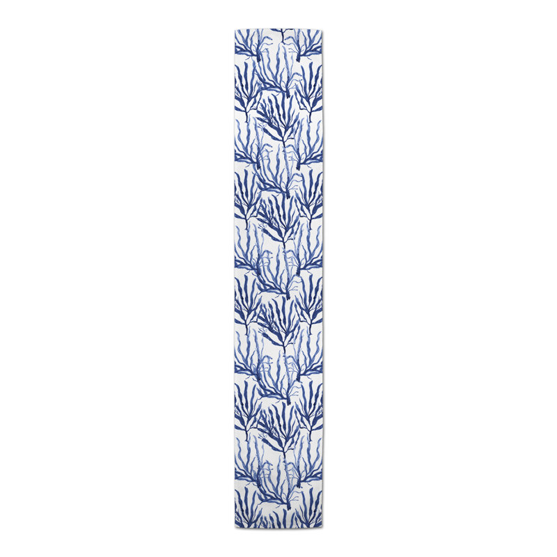 Chemin de table Aldarcie, 72 po x 16 po, Bleu marine