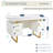 51'' Floating Rectangle Computer Desk with Drawers and Storage Cabinet-1144670623