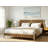 Acacia Solid Wood Bed Frame, Mid Century Modern With Fluted Pattern Platform Bed, Center Supports Included, Noise Free & Easy Assembly, King/queen Size-783025962-783025964
