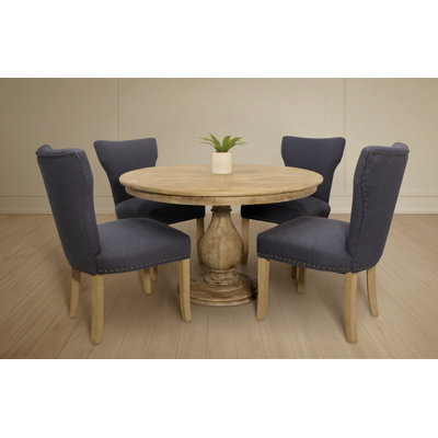 Illan Jenna 48" Dining Table With 2 Sets Of Jill  Side Chairs