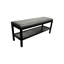 Banc de rangement rembourré en bambou Asheton