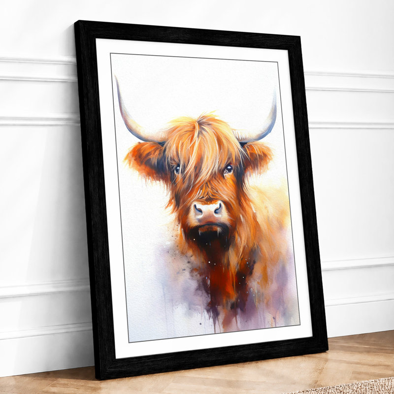 Highland Gaze Boho - Print, A2 - 59.4 x 42.0 cm, Black