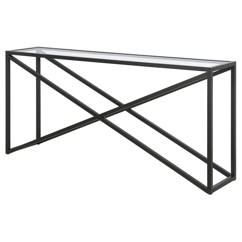 Calix Console Table, Blackened Bronze, 30" H x 64" W x 14" D