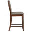 Chaise de comptoir rembourrée Allen Mango Oak (ensemble de 2)