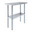 16 po X 36 po Table en acier inoxydable