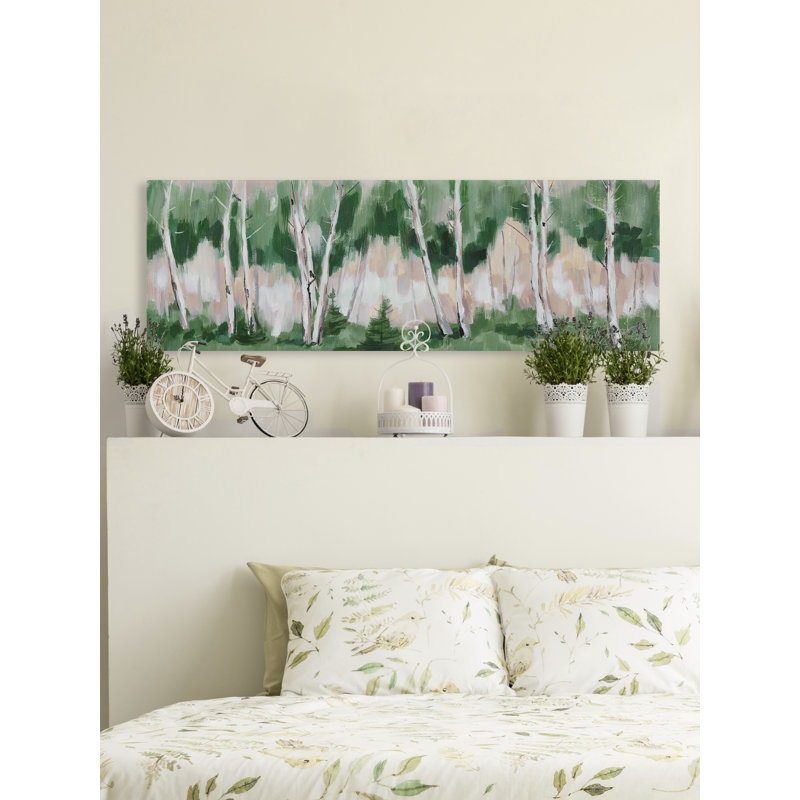 Woods Invited Me - Wrapped Canvas Panoramic Painting, 30cm H x 91cm W x 3.81cm D