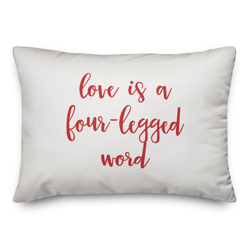  Coussin Love, Rouge / Blanc