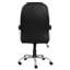 Chaise de bureau d'ordinateur pivotante en similicuir réglable en hauteur avec accoudoirs rembourrés