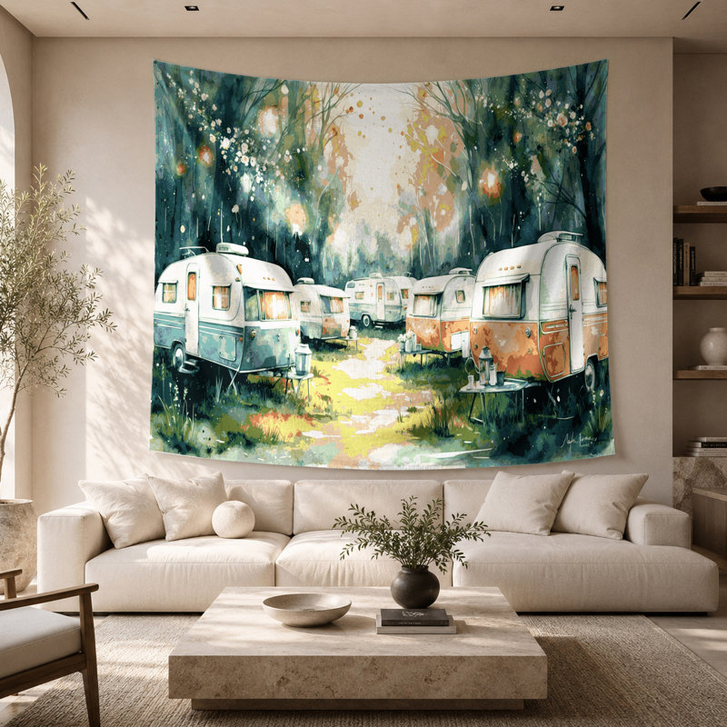 Tapisserie murale véhicules de transport, 68 po x 80 po