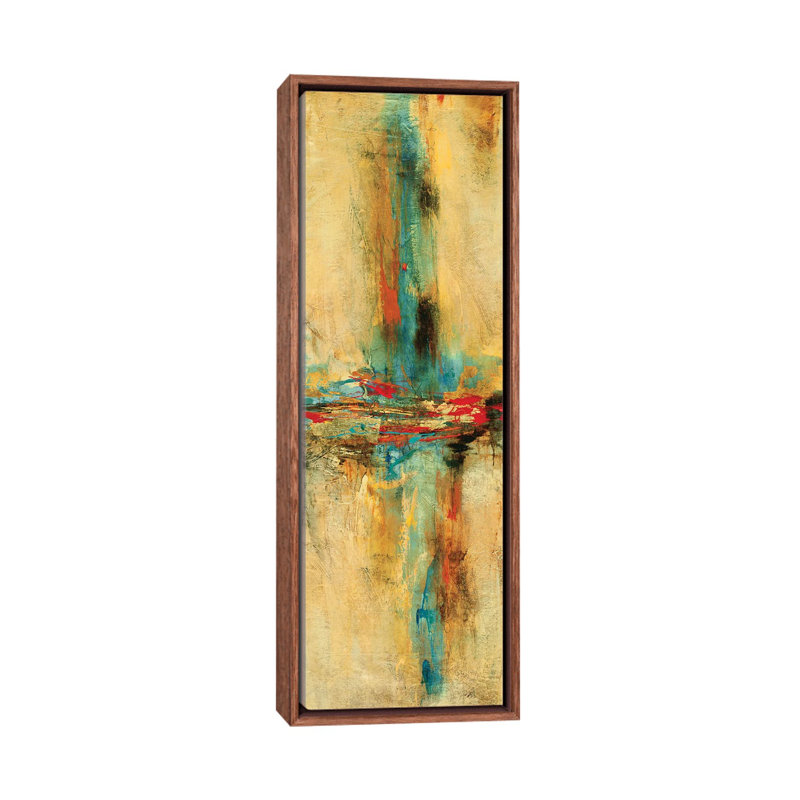 Équilibre I - reproduction d'art panoramique, H 36 po x l 12 po x P 1,5 po, Toile avec cadre en bois classique