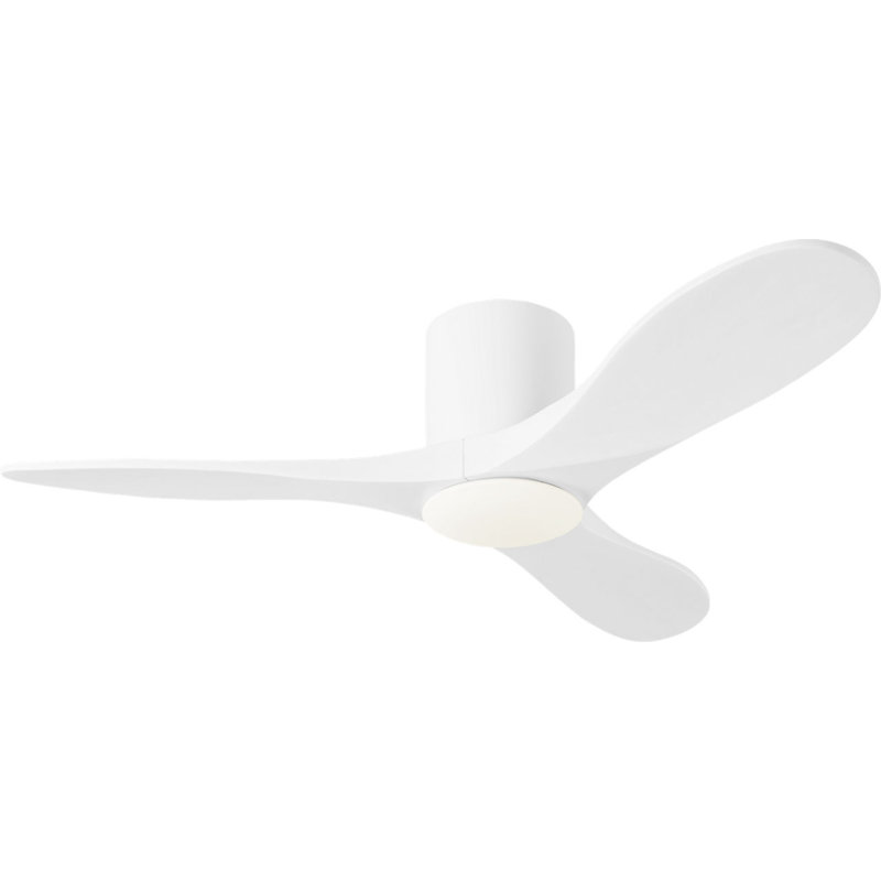 Maverick Smart Hugger LED Ceiling Fan, Matte White, Matte White, 44" Wide