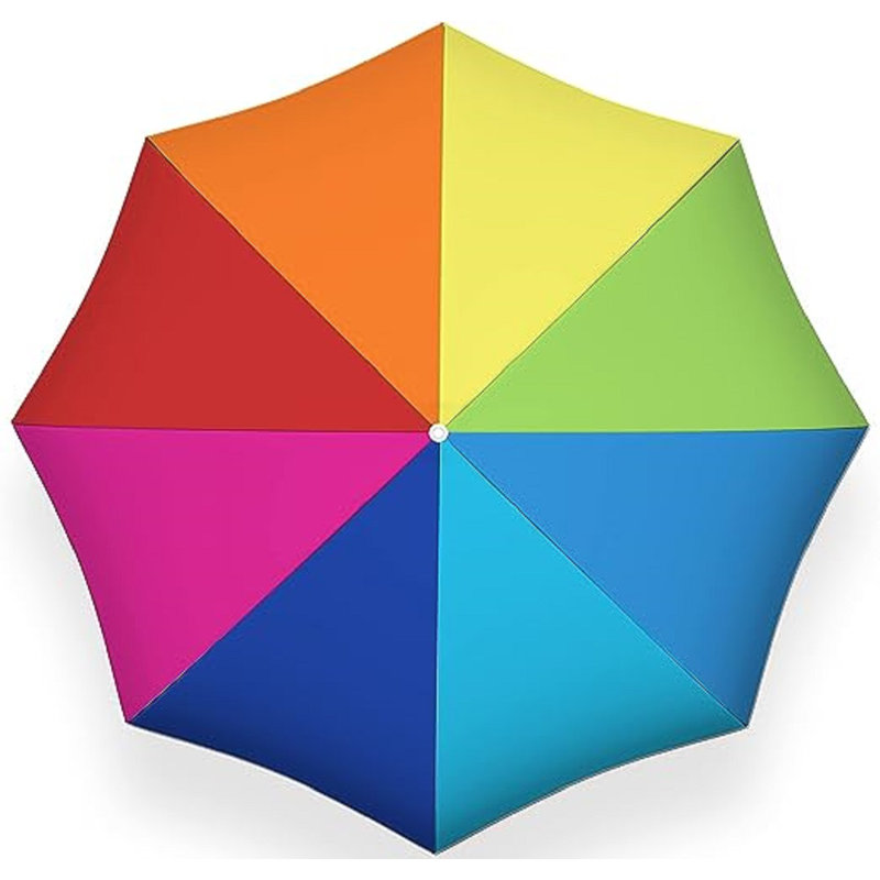 Parasol en nylon multicolore 72 pouces Nobie avec doublure argentée bloquant 98% des rayons