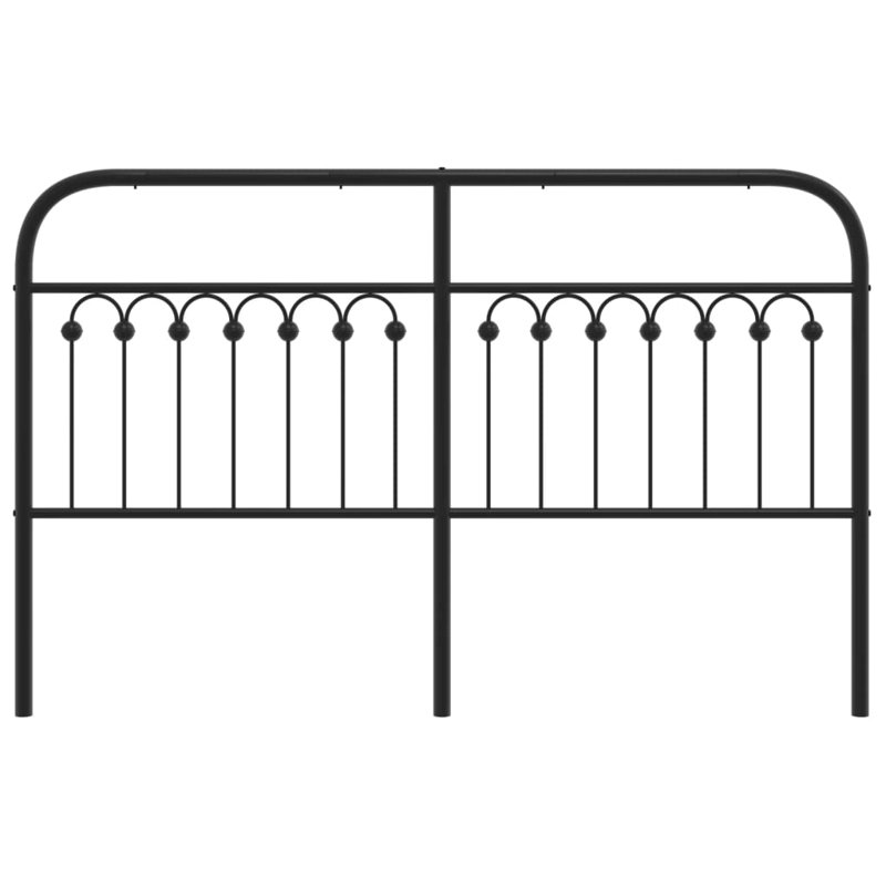 Vidaxl Metal Replace Headboard Black 180 Cm, Super King (6'4), Black