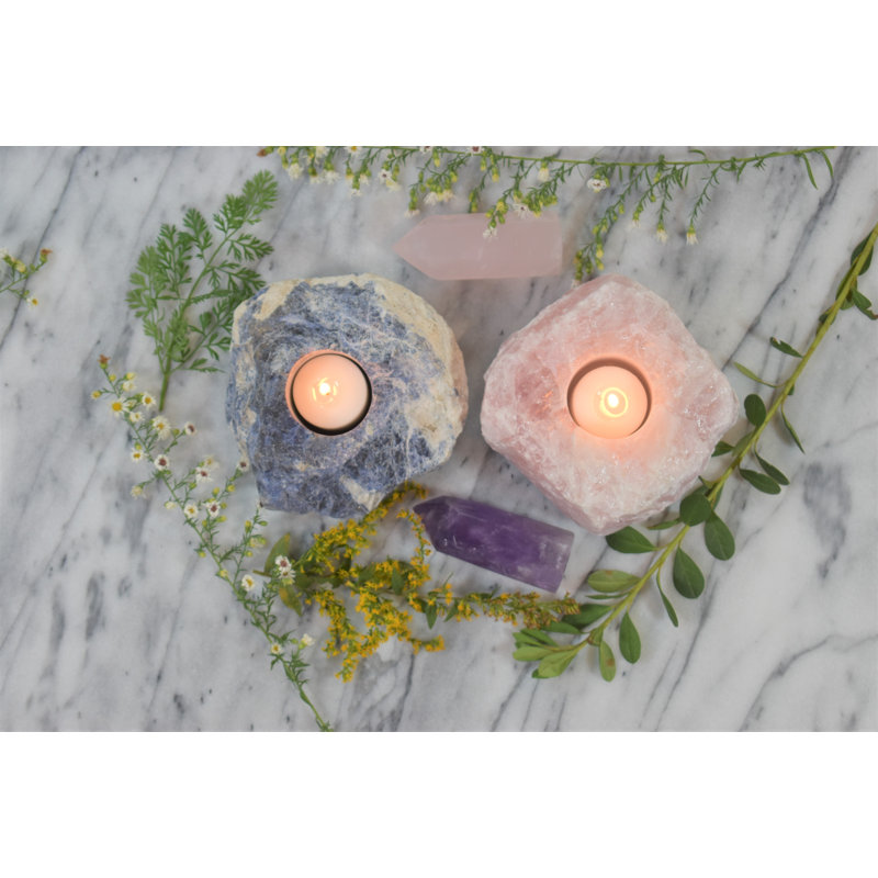 Porte-bougie 1,5 ", Rose quartz