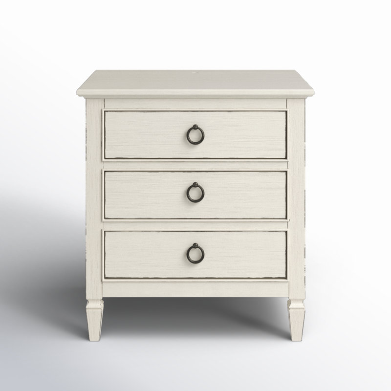 Summer Hill 3 - Drawer Nightstand, Cotton-Hued