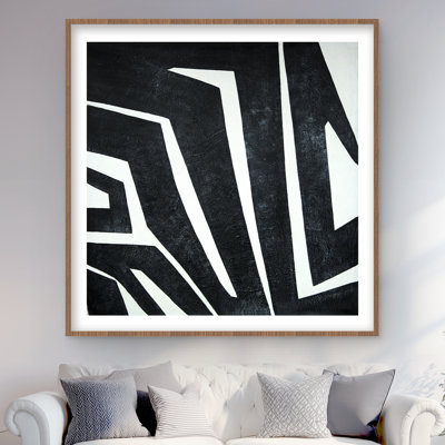 Labyrinth - Industrial Black Framed Matted Print for Decor