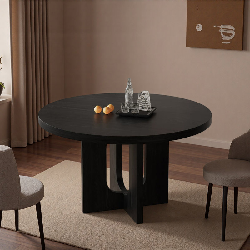 Simple Sturdy And Durable Round Dining Table, H 29,52 po x L 53,14 po x l 53,14 po