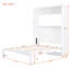 Grand lit escamotable mural avec tablettes