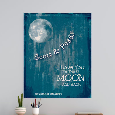 Décalcomanie murale i love you to the moon