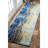 Melanarka Abstract Power Loom Performance Blue Rug-1267401083